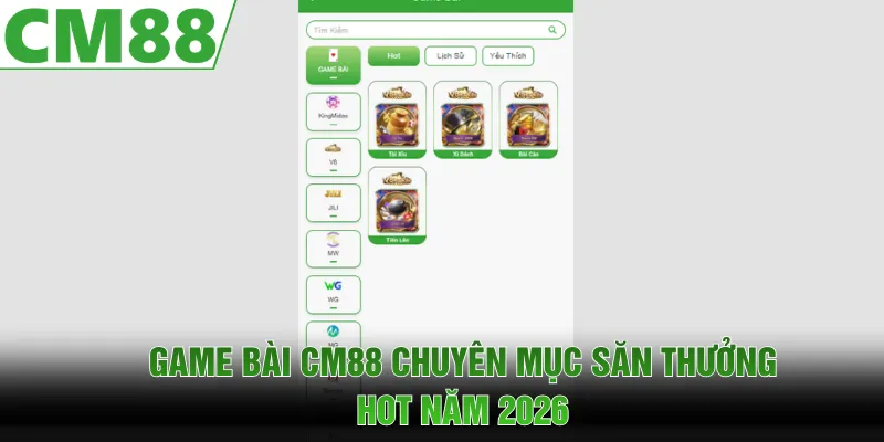 Game bài CM88 chuyên mục săn thưởng năm 2026